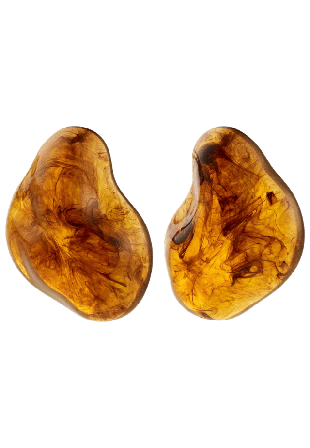 Pilgrim Lian Earrings Gold-Plated/Brown Smycken & klockor Dam Guld ONESIZE