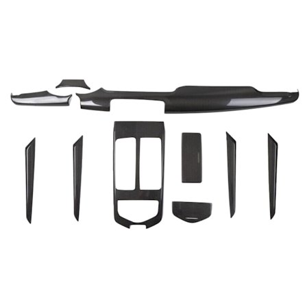 10 stk. bilindretrimningssæt til central kontrol dør instrumentbræt panel kulfiberdæksel passer til Maserati Quattroporte 13‐16