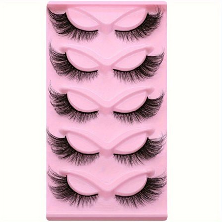 Par Katteøye Vipper Lange Tynne Vipper Øyeende Forlenget Stripe Tykke Løse Øyevipper for Halloween Katteøye Look Vipper