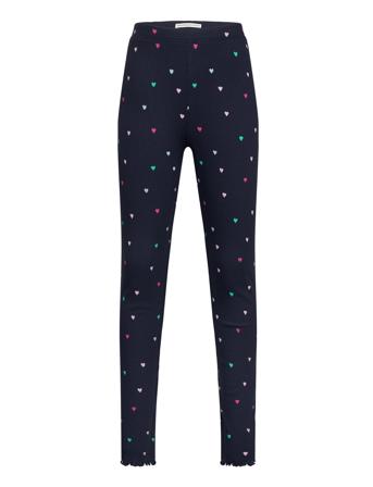 Printed Heart Leggings Leggings Marineblå Tom Tailor*Betinget Tilbud
