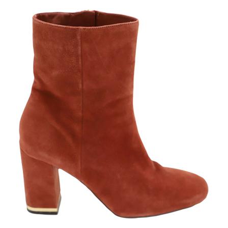 Michael Kors Pre-owned, Michael Kors Ankle Boots in Orange Suede Oranje, Dames, Maat:37 EU