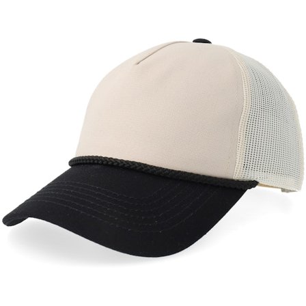 Equip - Beis trucker Gorra - Beige/Black Canvas Low Profile Golfer Trucker @ Hatstore