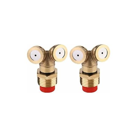 2 st mässingsmunstycken för bevattning av trädgårdssprinkler för takkylning trädgårdsbevattning