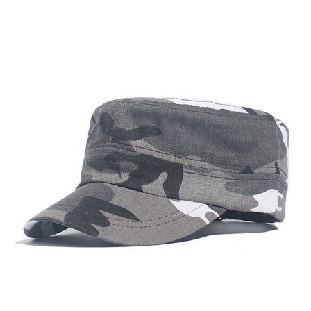 (Grå) Army Cap Denim - Storlek 54/58 - Camouflage Army Cap Jungle Camo - Unisex - Vuxenkeps - Solhatt Army Cap - Camouflage Solskärm
