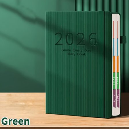 2026 Ny Kalender Log: Selvdiciplin Check-In, Tidsstyring, Daglig Side, 365-Dages Planner, Kontor, 400 Sider, Skema | Visuel Organisation