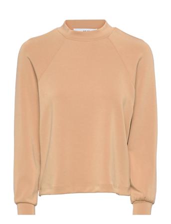 Slftenny Ls High Neck Sweat Brown Selected Femme