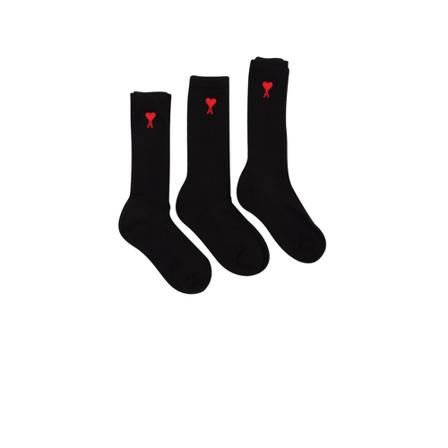 Ami Paris Socks , Zwart , unisex , Maat: M Sokken