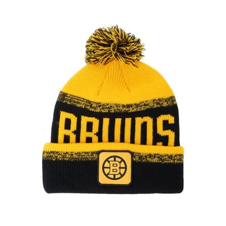 Fanatics - Negro pom Beanie - Boston Bruins Thrive Black/Yellow Gold Pom @ Hatstore
