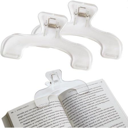 2 stk. boksideholdere for lesing, transparente sideholdere for lesing og reparering av notebøker, samt tilbehør til kontor, hjem og skole.