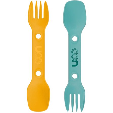 UCO Utility Spork 2-Pack with Cord eating utensils Multi-colored OneSize