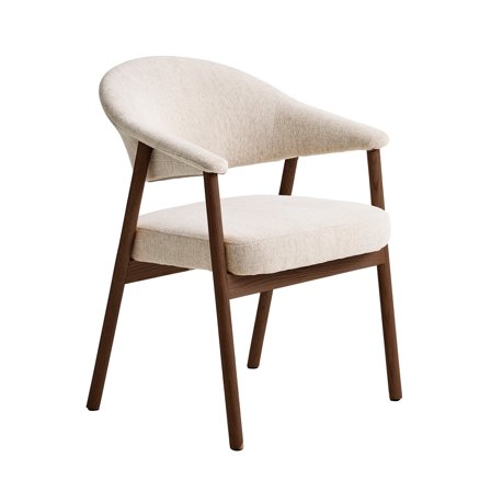 Elk spisebordsstol, røget egetræ med slidstærkt stof - 63x63x81cm - Perfekt komfortabel stol til spisestuen i høj kvalitet