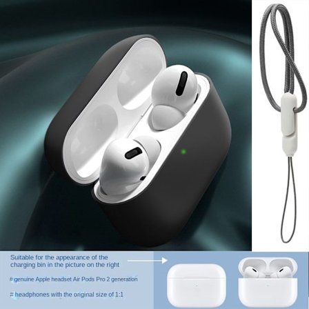 Lanyard för airpodspro9 silikon mjukt hörlursfodral