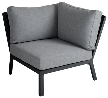 Brafab Samvaro Low Modulsoffa hörn Antracit/Pearl Grey, Utemöbler
