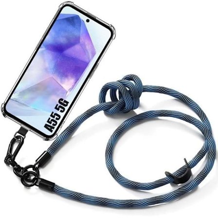 Coque - PROSHOP - för Samsung Galaxy A55 5G - Hybridsilikon - Avtagbart snöre - Stötkydd
