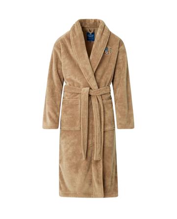Lexington Lesley fleece robe, beige