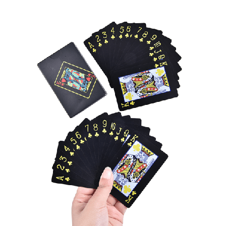 1 st Vattentäta PVC-plast Spelkortslek Poker Pure Spelkortslek Svart