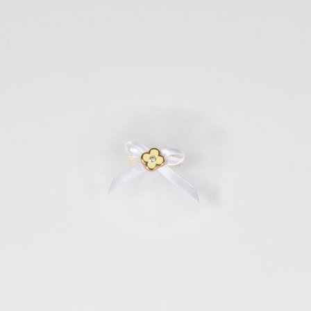 Puppy Angel - Spets Flower Ribbon Hairpin - VIT - Pälsvård