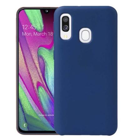 Elegant Smidigt Silikonskal - Samsung Galaxy A40 Marinblå