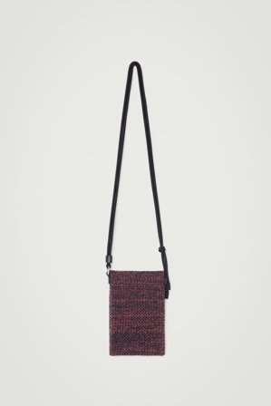 COS Men's Knitted Phone Pouch Bag in Navy