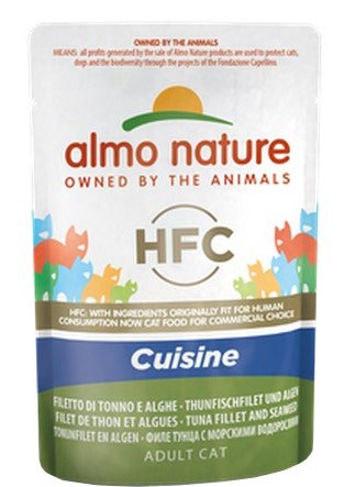 Almo Nature HFC Cuisine Cibo Umido Filetto Di Tonno E Alghe Per