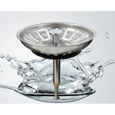 Keittiön tiskialtaan suodatin Ø 79 mm, ruostumattomasta teräksestä valmistettu keittiön tiskialtaan tulppa, 2 keittiötä