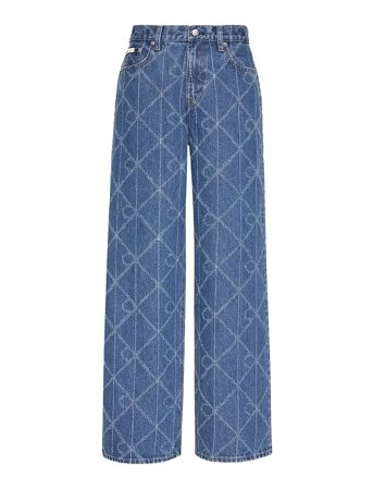 Calvin Klein Jeans Low Rise Baggy Ck Atlantic - Blue - 25 x 32