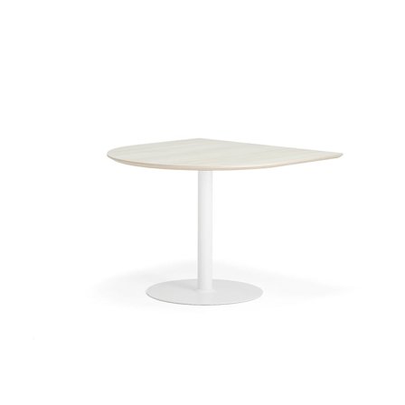 Table METRIC, semi-oval, 1000x1000x720, white/ash