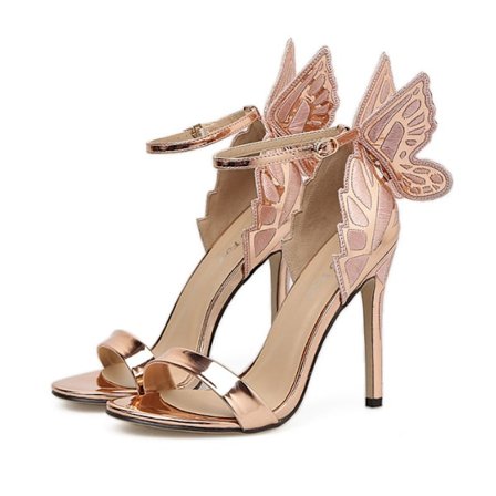 Butterfly Wings Kvinnliga Sandaler Stiletto High Heels