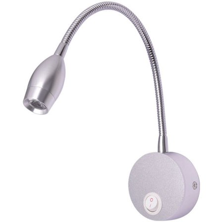 Læselampe, LED-sengelamper med aluminiums gåsehals væg sengelampe, til soveværelse kontor varm hvid, 3W/6000K hvid læselampe