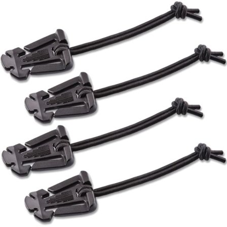 4-pakning Molle Web Dominators med strikk, slitesterkt taktisk webbing-administrasjonsverktøy, ryggsekktilbehør, taktisk utstyrsklips, allsidig feste