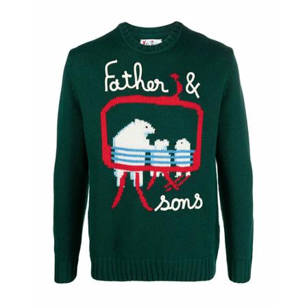 MC2 Saint Barth Round-neck Strik Grøn, Herre Strik