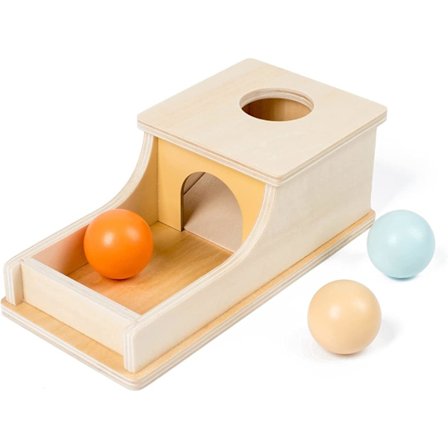 Montessori Objekt Permanens Box (12,5*11*8cm), Montessori Leksaker för 1-åringar, Baby Leksaker 6-12 Månader, Montessori Leksaker, Baby Leksaker