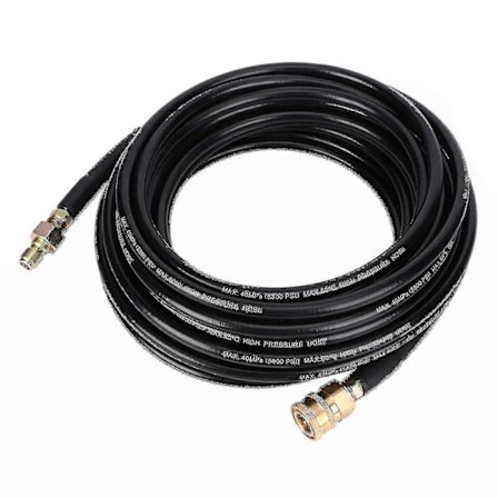 Sort 5800psi 50ft Højtryksvasker Slange til Rørrensning 3/8 tommer Hurtigkobling