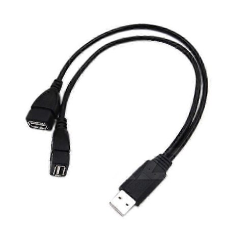 2 Port USB2.0 Hub USB 2.0 Hane Till 2 Dubbla USB Hona Jack Splitter Hub Strömkabel Adapter för PC Telefon Laptop Kabel