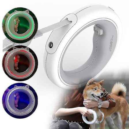 Automatisk hopfällbar hundkoppel med LED-belysning