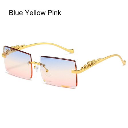 Rektangulära solglasögon Ocean Lens Solglasögon BLÅ GUL ROSA