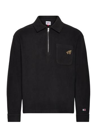 Tjm Rlx Signature 1/2 Zip Fleece Black Tommy Jeans