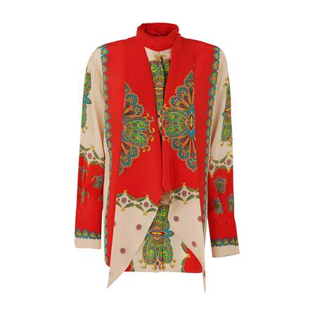 Etro, Shirts Czerwony, Kobieta, Rozmiar: L