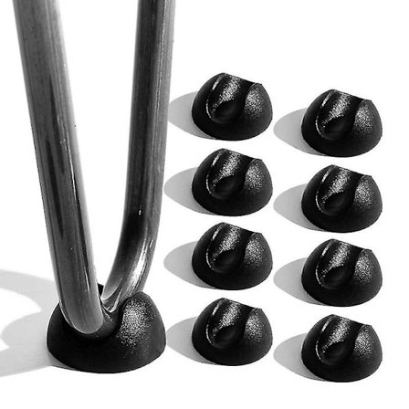 8 svarte hårnålbenstolbensbeskyttere