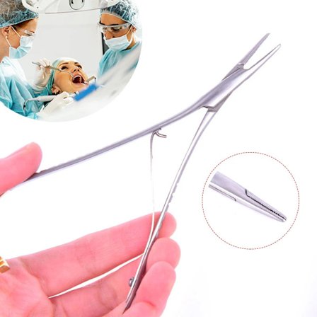 Dental nålhållare dentala produkter 14mm pincett kirurgisk pincett ortodontiska pincetter dentala instrument