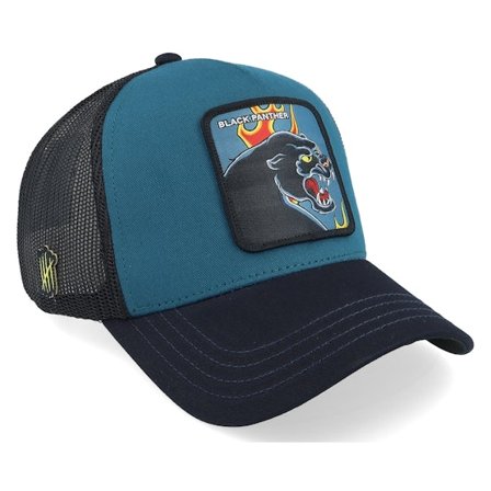 Capslab - Fantastic Beast Black Panther Black/Blue Trucker Trucker Blue Cap - @ Hatstore