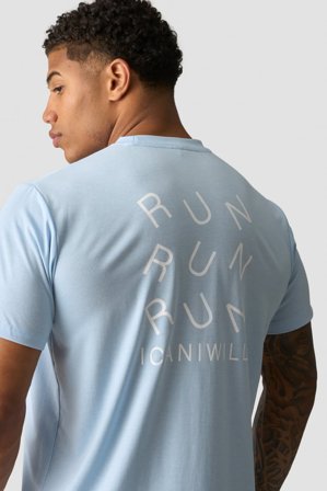 ICANIWILL - Essential Dri-Release Printed T-Shirt Arctic Blue - Herre - ICIW