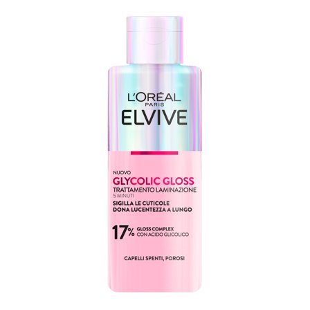 L'Oréal Paris Elvive Glycolic Gloss Trattamento Laminazione 5 Minuti con Acido Glicolico 200ml - Gloss capelli