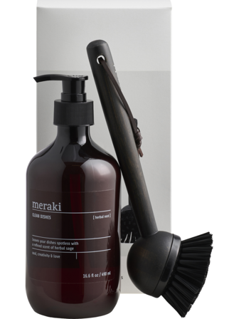 MERAKI Gavesett Herbal Nest Oppvaskbørste+Oppvaskmiddel