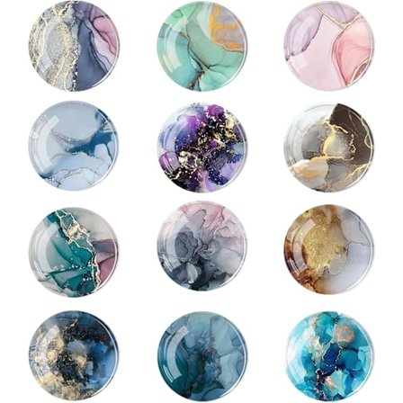 12 kpl Marmorointi Jääkaappimagneetteja 3D Lasinen Ilmoitustaulu Toimiston Magneettisetti Vintage Estetiikka Marmorointi Pienet Jääkaappimagneetti