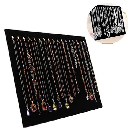 17 krokar Halsband Display Stativ Sammet Halsband Display Stativ
