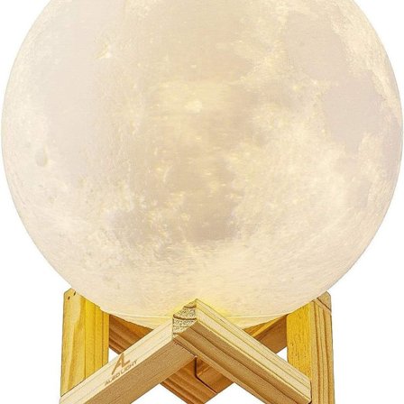 3D Månelampe, LED Natlampe 3 Farver Touch Luna Lampe, 15cm/5.9 Tommer Dia KLB