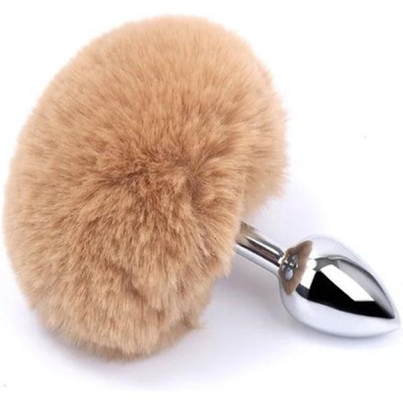 Go Go Gadget - Kaninsvans - Butt Plug - Fluffig Kaninsvans - Sexleksaker - Ljusbrun