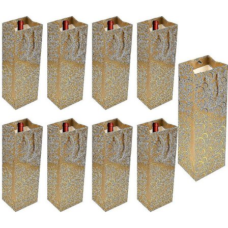 10 Stykker Vin Gavepose Flaskeposer Gaveposer Vin Gaveposer Vinpose Flaskepose