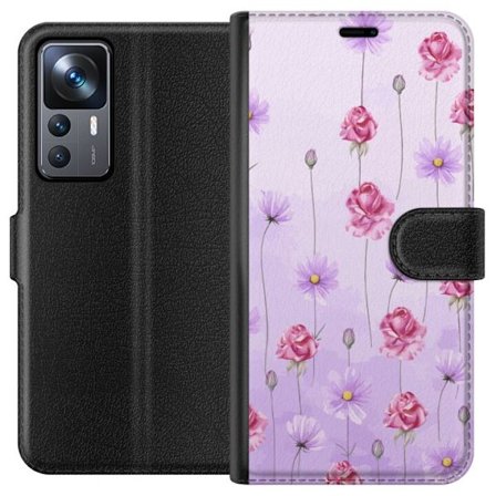 Kompatibelt Lommeboketui til Xiaomi 12T Pro Petal Reverie Lilac Mist
